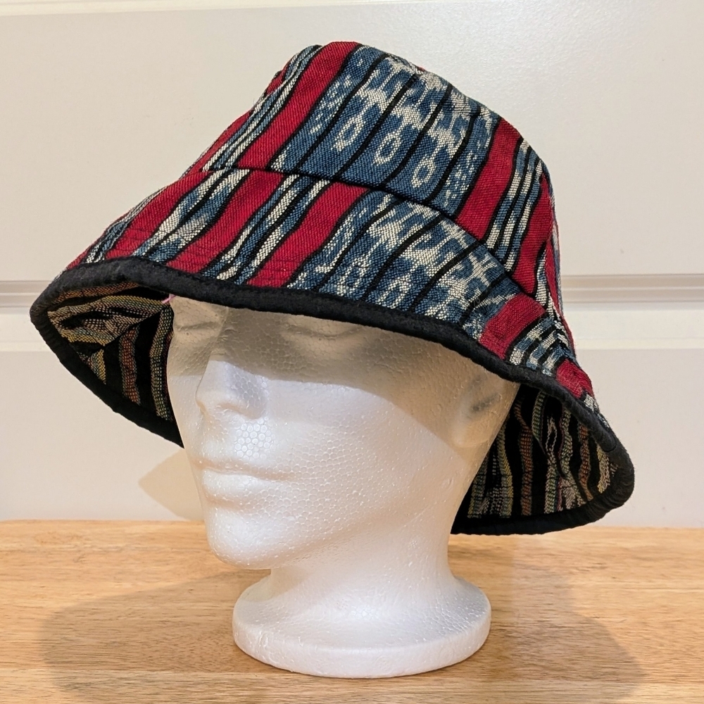 3/$30 NWOT Beckwoman 100% Guatemalan Cotton Handmade Reversible Bucket Hat